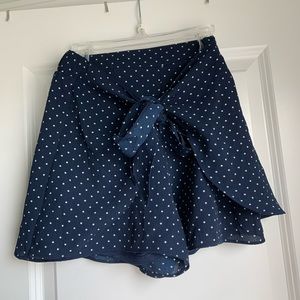Navy polkadot shorts